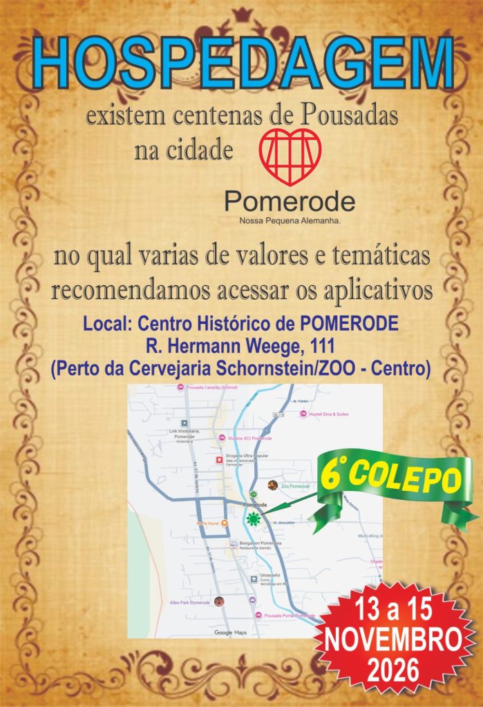 Hospedagem na sexta COLEPO